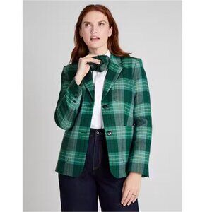 Kate Spade Greenhouse Plaid Blazer, NWTS Size 12